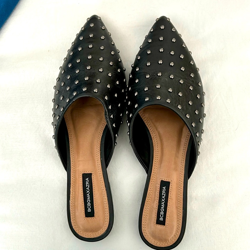 New BCBGMAXAZRIA Palino Studded Mule